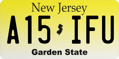 NJ license plate A15IFU