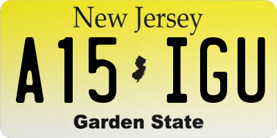 NJ license plate A15IGU