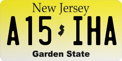 NJ license plate A15IHA
