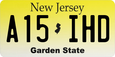 NJ license plate A15IHD