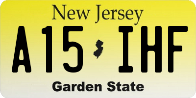 NJ license plate A15IHF