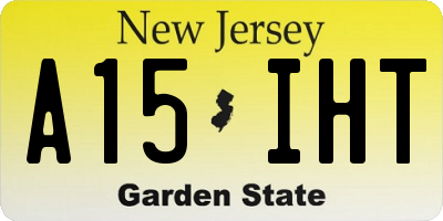 NJ license plate A15IHT