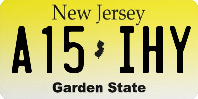 NJ license plate A15IHY