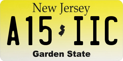 NJ license plate A15IIC