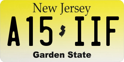 NJ license plate A15IIF