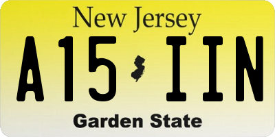 NJ license plate A15IIN