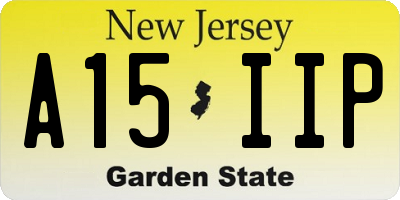 NJ license plate A15IIP