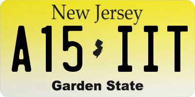 NJ license plate A15IIT