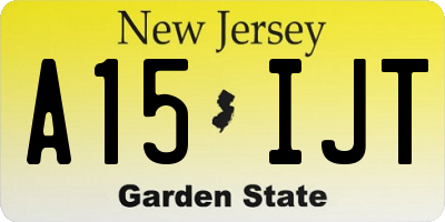 NJ license plate A15IJT