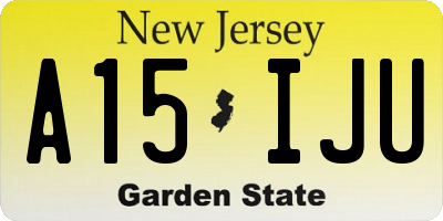 NJ license plate A15IJU