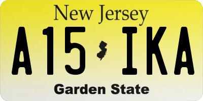 NJ license plate A15IKA