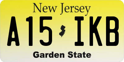 NJ license plate A15IKB