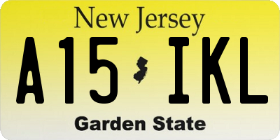 NJ license plate A15IKL