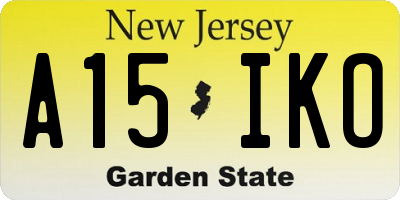 NJ license plate A15IKO