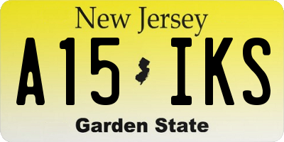 NJ license plate A15IKS