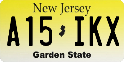 NJ license plate A15IKX