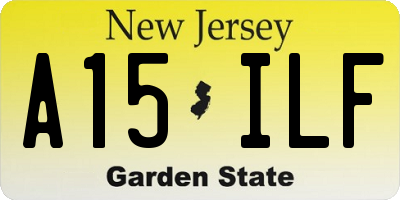 NJ license plate A15ILF