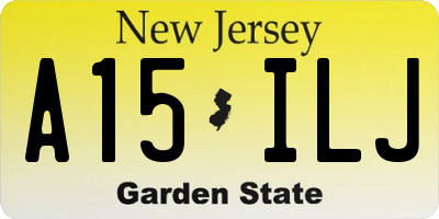 NJ license plate A15ILJ