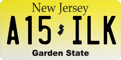 NJ license plate A15ILK