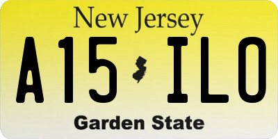 NJ license plate A15ILO