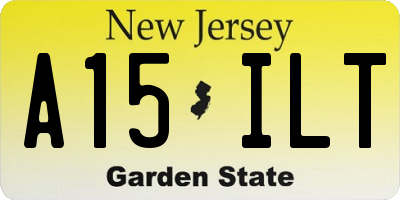 NJ license plate A15ILT