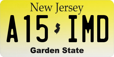 NJ license plate A15IMD