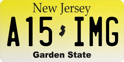 NJ license plate A15IMG