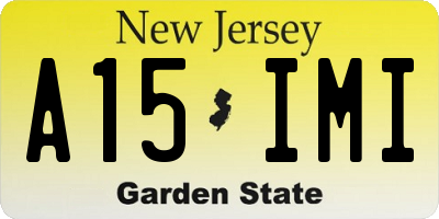 NJ license plate A15IMI