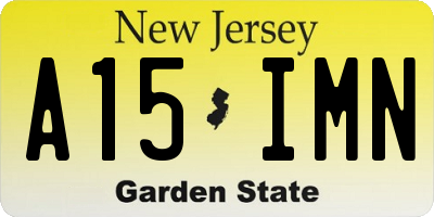 NJ license plate A15IMN