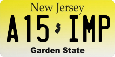 NJ license plate A15IMP