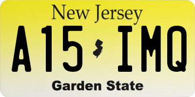 NJ license plate A15IMQ