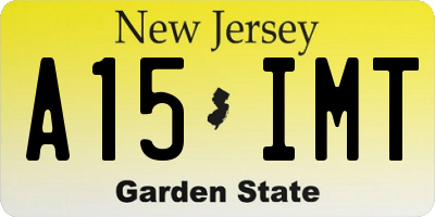 NJ license plate A15IMT