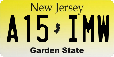 NJ license plate A15IMW