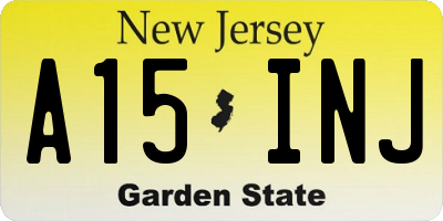 NJ license plate A15INJ