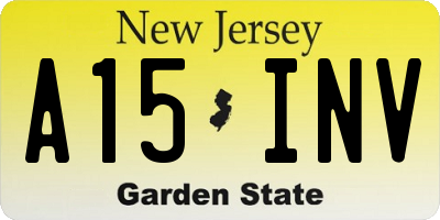 NJ license plate A15INV