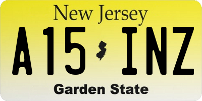 NJ license plate A15INZ