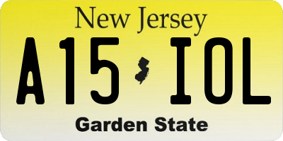 NJ license plate A15IOL