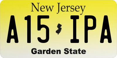 NJ license plate A15IPA