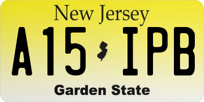 NJ license plate A15IPB