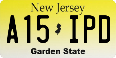 NJ license plate A15IPD