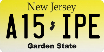 NJ license plate A15IPE