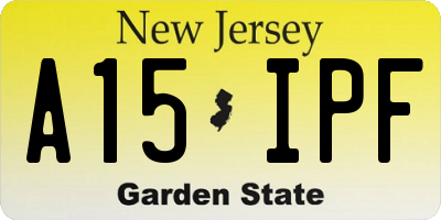 NJ license plate A15IPF