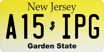 NJ license plate A15IPG
