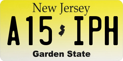 NJ license plate A15IPH