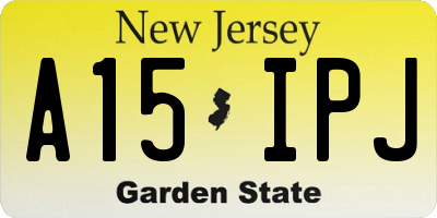 NJ license plate A15IPJ