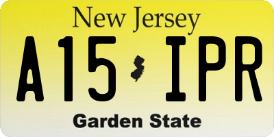 NJ license plate A15IPR