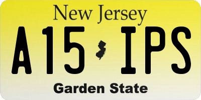 NJ license plate A15IPS