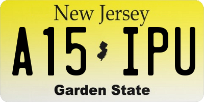 NJ license plate A15IPU