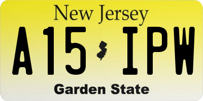 NJ license plate A15IPW