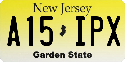 NJ license plate A15IPX